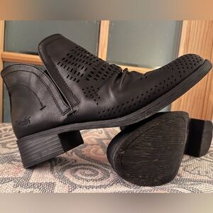 Blowfish Black Perforated Slip-On Booties